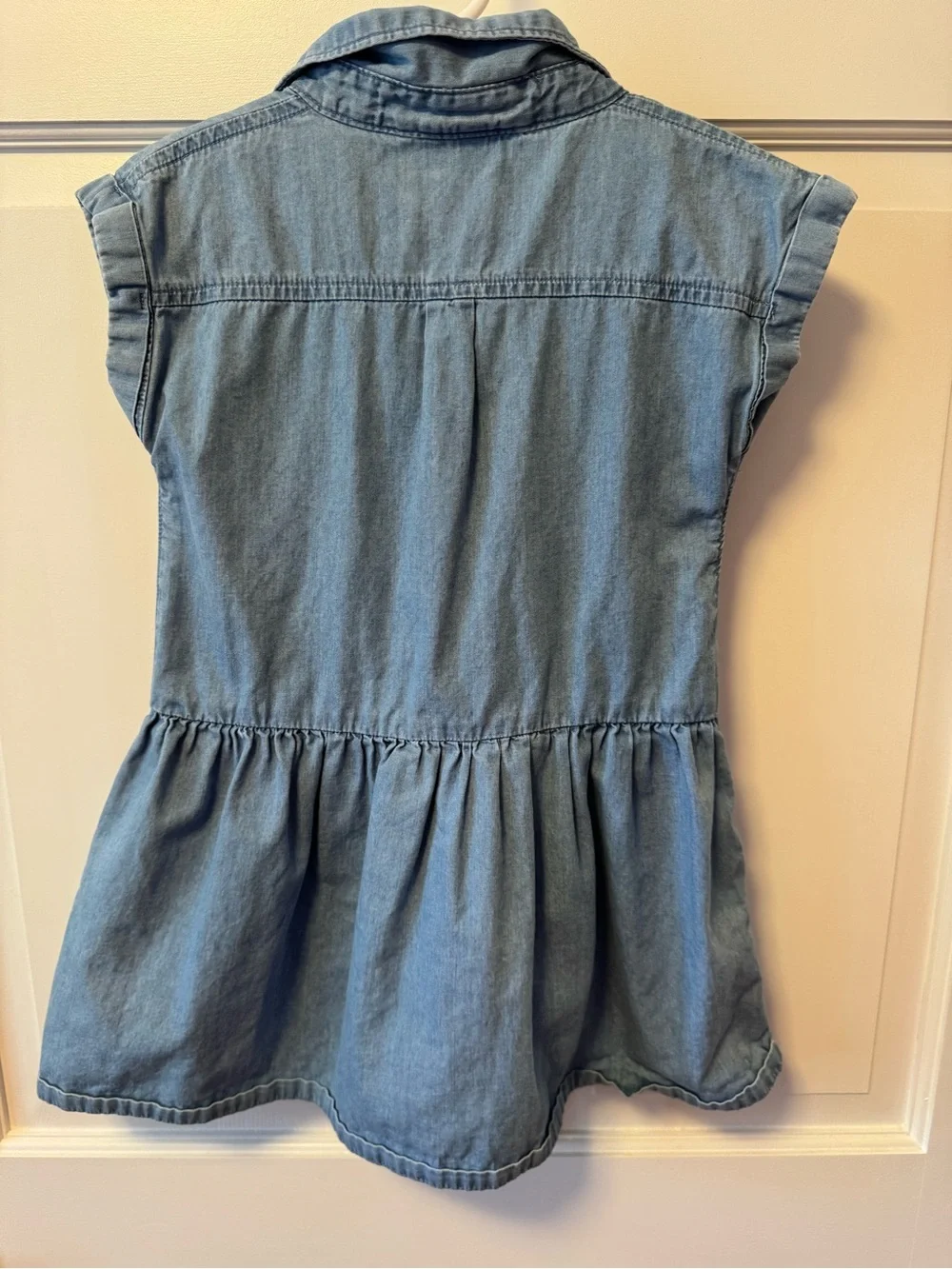 Cat & Jack Light Blue Denim Heart-Accent Girls' Dress